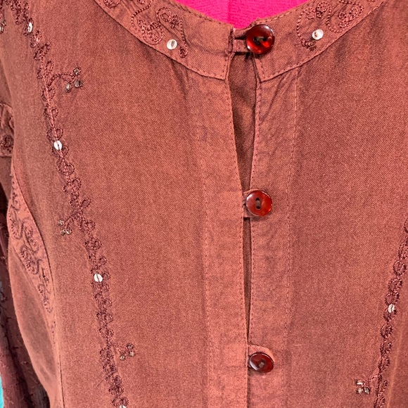 More by Lata Sequined Boho Top NWT - Picture 2 of 7